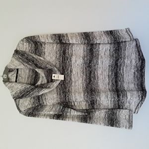 NWT Talbots cowl neck top, black white, size S